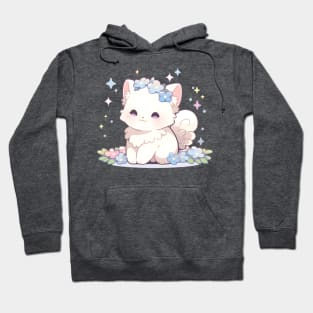 Magical Fairy Cat Kawaii Style In The Garden Hoodie